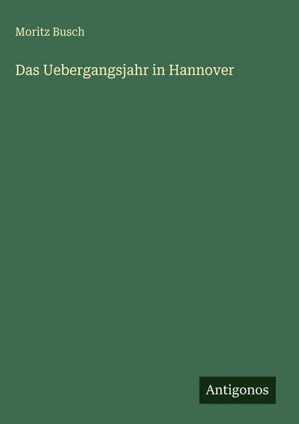 Produktbild: Das Uebergangsjahr in Hannover