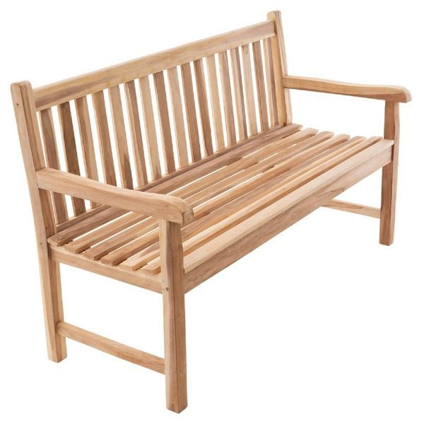Produktbild: 3er Sitzbank Gartenbank Landhausstil Teak Holz