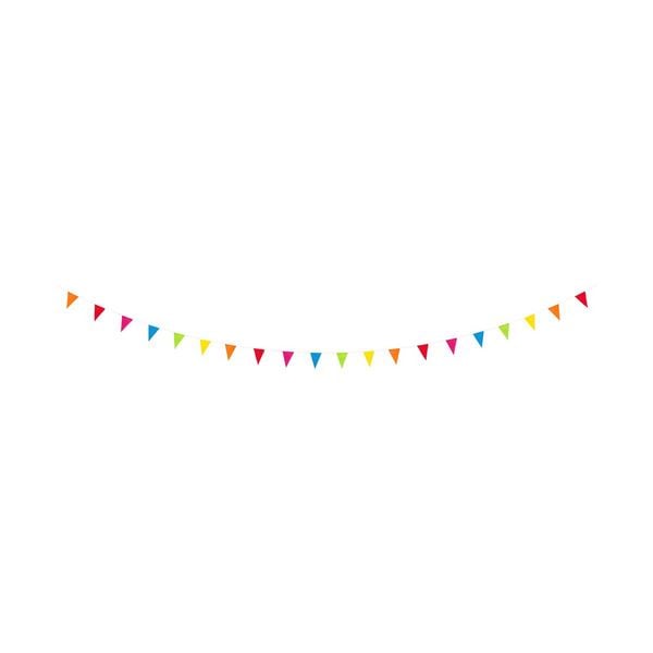 Produktbild: Idena Wimpelkette dreieckig mehrfarbig 10m 20 Wimpel 20x30cm