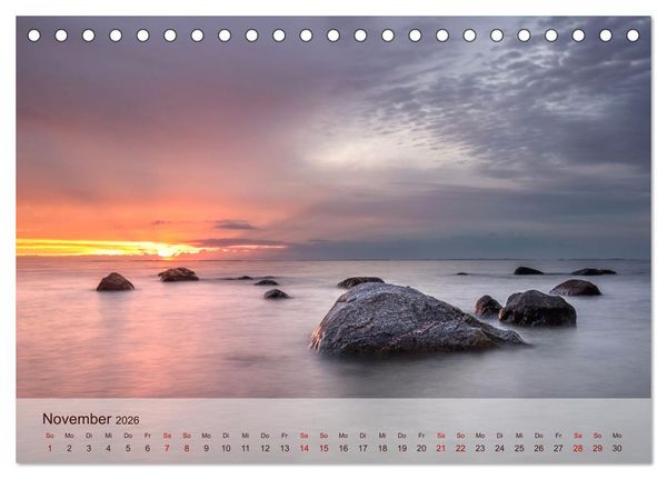Produktbild: Moin Moin Sch&ouml;ne Stunden am Ostseestrand (Tischkalender 2026 DIN A5 quer), CALVENDO Monatskalender