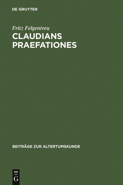 Produktbild: Claudians praefationes