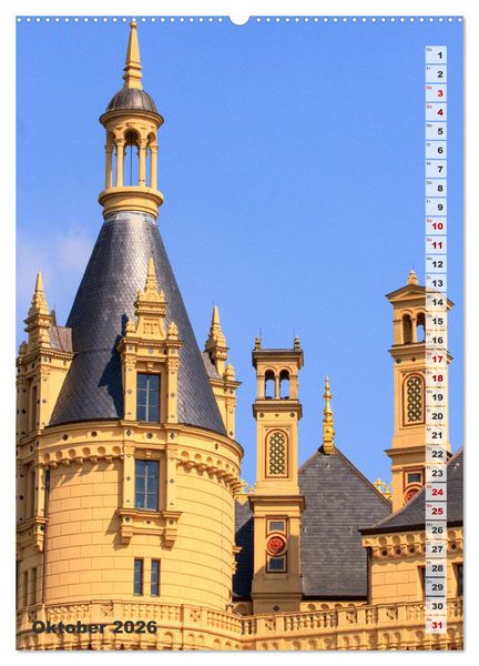 Produktbild: Schweriner Schloss - Impressionen aus Mecklenburg-Vorpommern (hochwertiger Premium Wandkalender 2026 DIN A2 hoch), Kunstdruck in Hochglanz