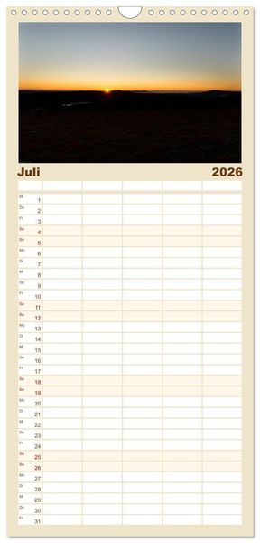 Produktbild: Familienplaner 2026 - Heimat der Samen mit 5 Spalten (Wandkalender, 21 x 45 cm) CALVENDO