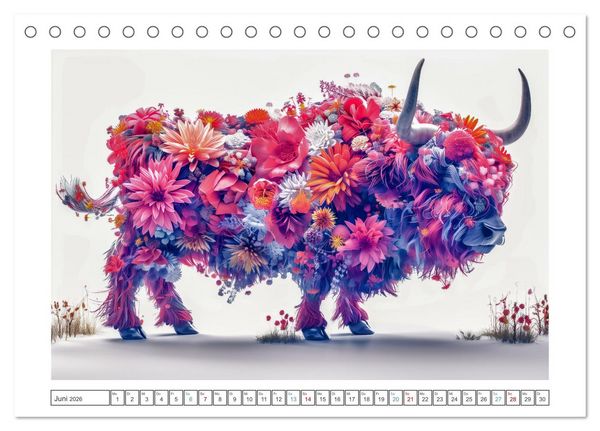 Produktbild: Modern Art Animals (Tischkalender 2026 DIN A5 quer), CALVENDO Monatskalender