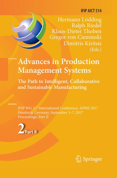 Produktbild: Advances in Production Management Systems. The Path to Intelligent, Collaborative and Sustainable Manufacturing