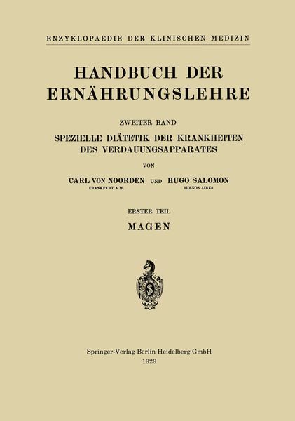 Produktbild: Handbuch der Ern&auml;hrungslehre