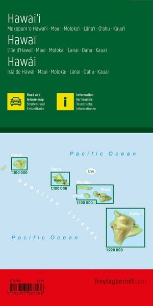 Produktbild: freytag & berndt Stra&szlig;enkarte Hawaii 1:100.000