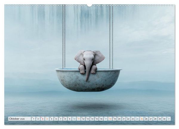 Produktbild: Wasserschlacht mit Flauschalarm (hochwertiger Premium Wandkalender 2026 DIN A2 quer), Kunstdruck in Hochglanz