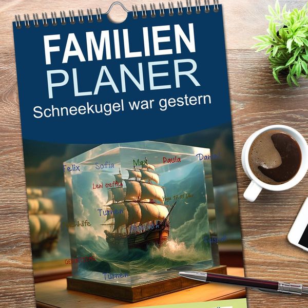 Produktbild: Familienplaner 2026 - Schneekugel war gestern mit 5 Spalten (Wandkalender, 21 x 45 cm) CALVENDO
