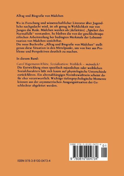 Produktbild: Sozialisation: Weiblich &mdash; m&auml;nnlich?