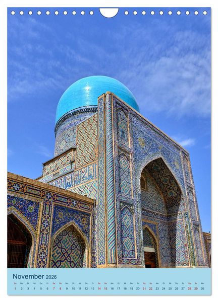 Produktbild: Usbekistan - Historische Architektur (Wandkalender 2026 DIN A4 hoch), CALVENDO Monatskalender