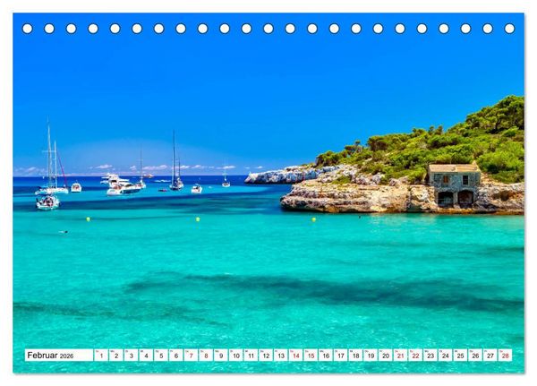 Produktbild: Mallorca - Sch&ouml;ne Impressionen der Insel (Tischkalender 2026 DIN A5 quer), CALVENDO Monatskalender