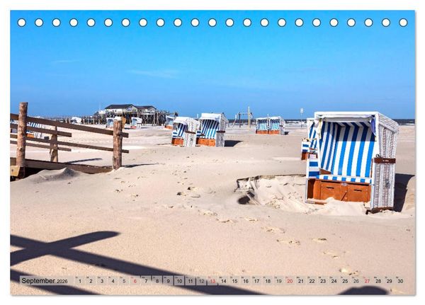 Produktbild: St. Peter Ording - Atemberaubende Momente (Tischkalender 2026 DIN A5 quer), CALVENDO Monatskalender
