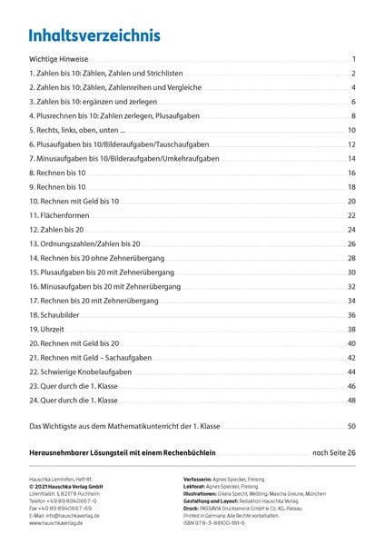 Produktbild: &Uuml;bungsheft mit Tests in Mathe 1. Klasse