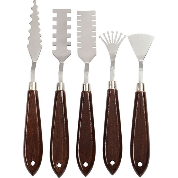 Produktbild: Creativ Company Palettmesser - Set, L 17-21 cm, B 2-3 cm, 5 Stk