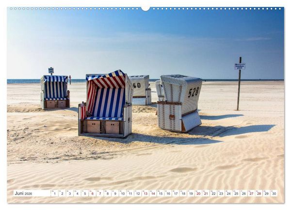 Produktbild: ST. PETER ORDING Strand und Meer (hochwertiger Premium Wandkalender 2026 DIN A2 quer), Kunstdruck in Hochglanz