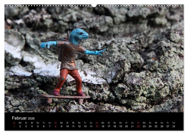 Produktbild: Micro Dino Skaters 2026 (Wandkalender 2026 DIN A2 quer), CALVENDO Monatskalender