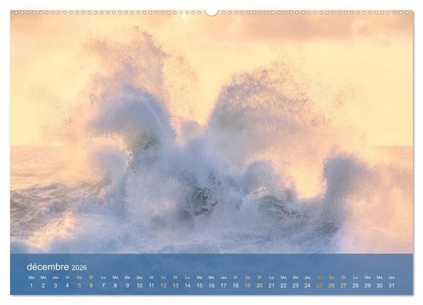 Produktbild: Dans des vagues - Le ballet &eacute;ternel de la mer (Calendrier mural 2026 DIN A2 vertical), CALVENDO calendrier mensuel