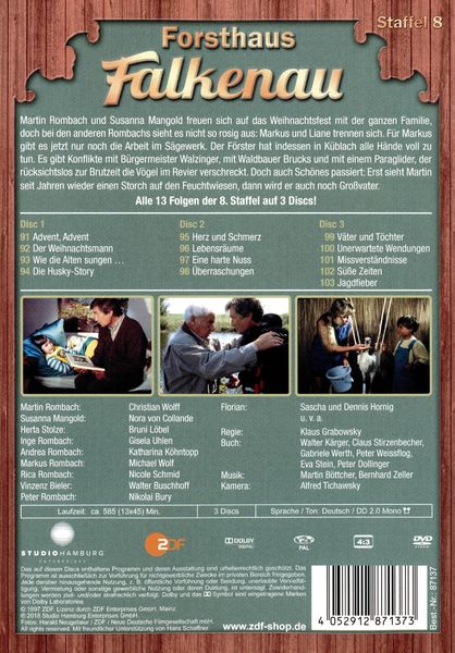 Produktbild: Forsthaus Falkenau - Staffel 8 [3 DVDs]