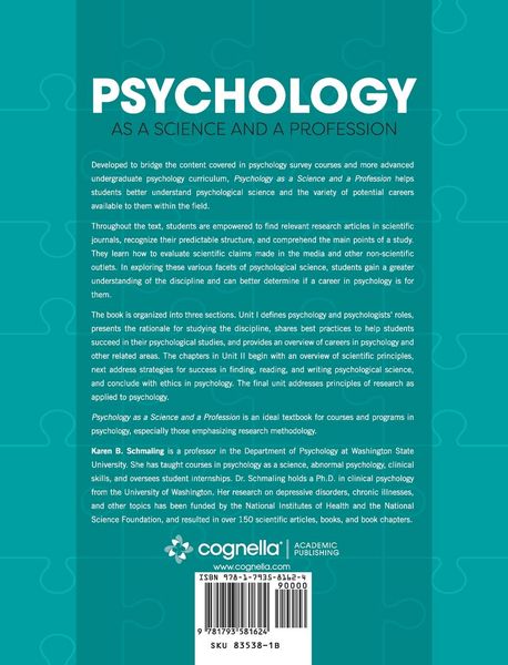 Produktbild: Psychology as a Science and a Profession