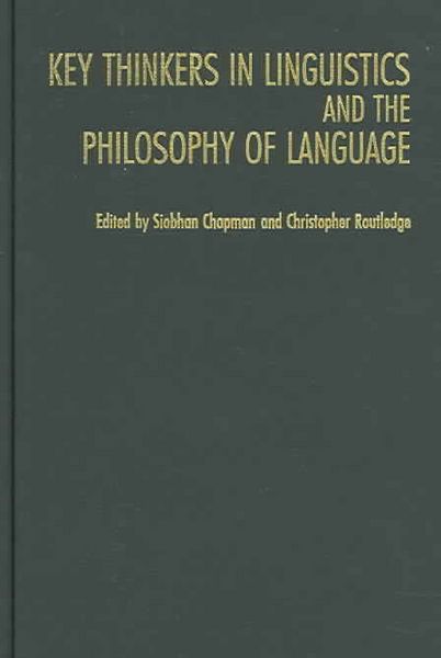 Produktbild: Key Thinkers in Linguistics and the Philosophy of Language