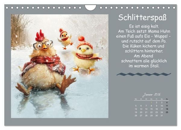 Produktbild: Kleine Tiere - Lustige Abenteuer (Wandkalender 2026 DIN A4 quer), CALVENDO Monatskalender