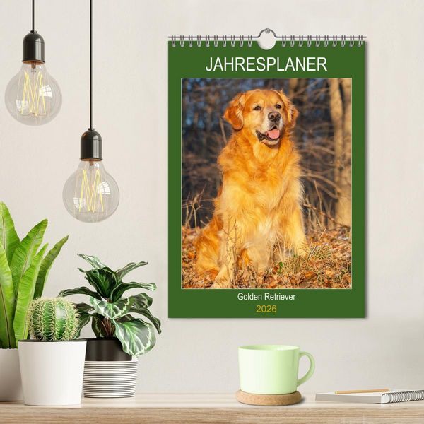 Produktbild: Jahresplaner Golden Retriever (Wandkalender 2026 DIN A4 hoch), CALVENDO Monatskalender
