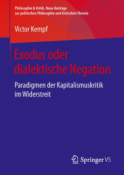 Exodus oder dialektische Negation, Taschenbuch von Victor Kempf, Springer Fachmedien Wiesbaden GmbH, 9783658244576