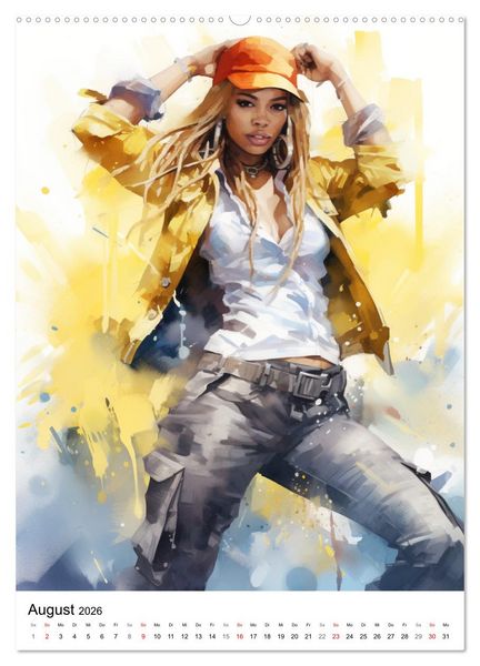 Produktbild: Hip Hop Girls. Rhythmic Expressions (hochwertiger Premium Wandkalender 2026 DIN A2 hoch), Kunstdruck in Hochglanz