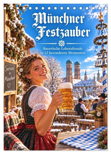 Produktbild: M&uuml;nchner Festzauber - Bayerische Lebensfreude in 12 besonderen Momenten (Tischkalender 2027 DIN A5 hoch), CALVENDO Monatskalender