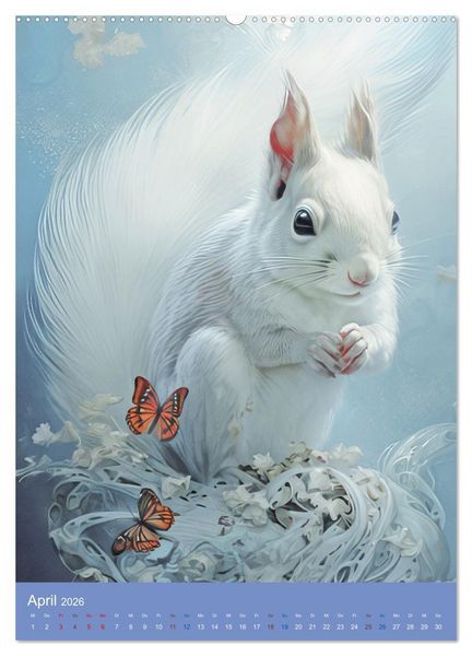 Produktbild: Wundervoll zarte Tierportraits (hochwertiger Premium Wandkalender 2026 DIN A2 hoch), Kunstdruck in Hochglanz