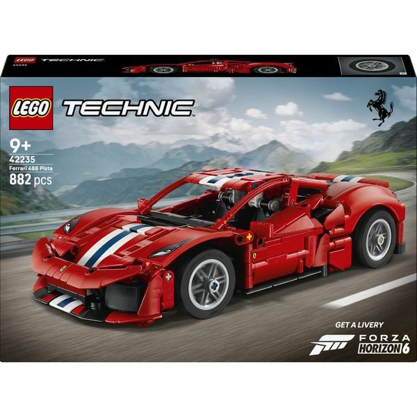 Produktbild: LEGO Technic 42235 Ferrari 488 PISTA Auto, Bauspielzeug f&uuml;r Kinder ab 9 Jahren, Ferrari-Merch