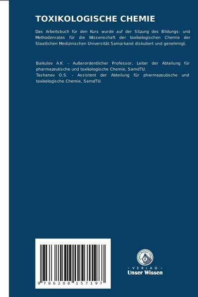 Produktbild: Toxikologische Chemie