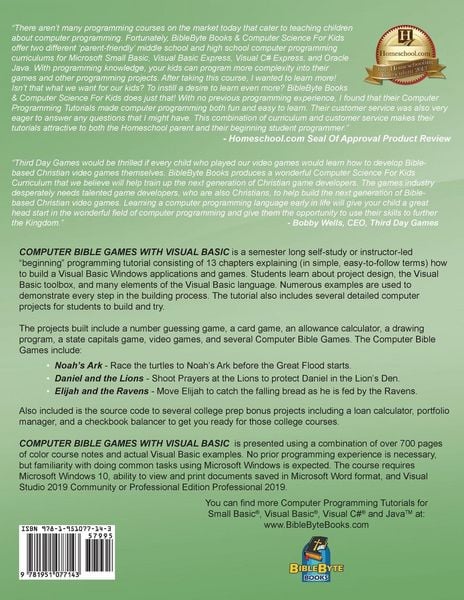 Produktbild: Computer Bible Games with Visual Basic 2019 Edition
