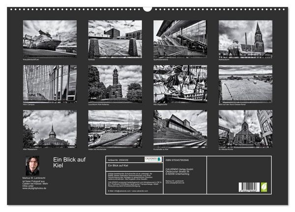 Produktbild: Ein Blick auf Kiel (Wandkalender 2026 DIN A2 quer), CALVENDO Monatskalender
