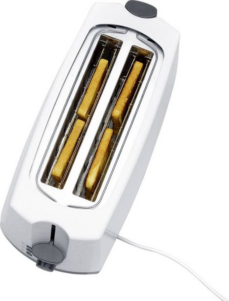 Produktbild: Severin AT 2234 Doppel-Langschlitztoaster mit Br&ouml;tchenaufsatz Wei&szlig;, Grau
