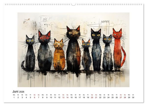 Produktbild: Bunte abstrakte Welt (hochwertiger Premium Wandkalender 2026 DIN A2 quer), Kunstdruck in Hochglanz