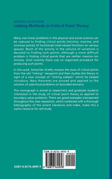 Produktbild: Linking Methods in Critical Point Theory