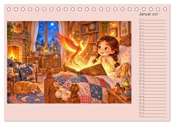 Produktbild: Mila und die Nacht der Fabelwesen (Tischkalender 2027 DIN A5 quer), CALVENDO Monatskalender