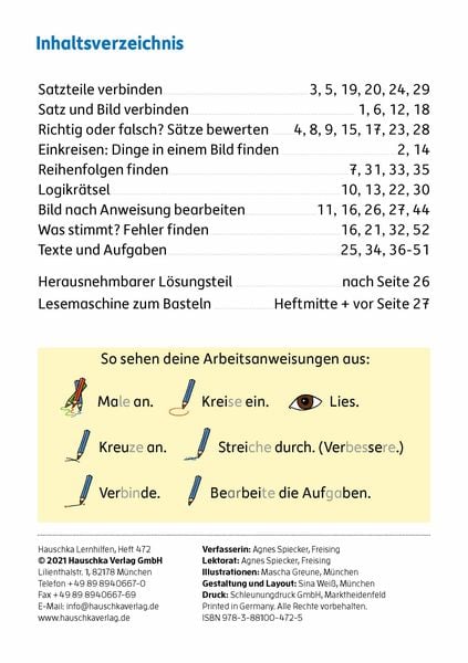 Produktbild: Mein &Uuml;bungsheft Lesen 1. Klasse - Vom Satz zum Text