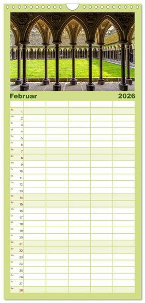 Produktbild: Familienplaner 2026 - Welterbe Mont-Saint-Michel mit 5 Spalten (Wandkalender, 21 x 45 cm) CALVENDO