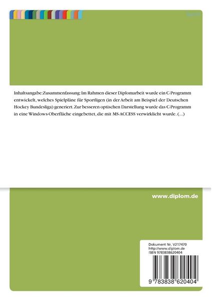 Produktbild: Spielplanerstellung in Sportligen