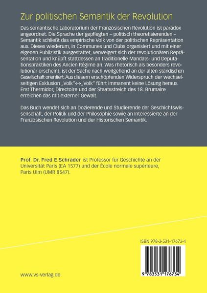 Produktbild: Zur politischen Semantik der Revolution