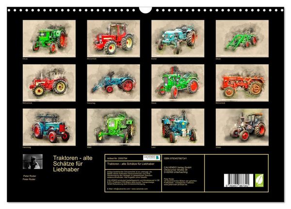 Produktbild: Traktoren - alte Sch&auml;tze f&uuml;r Liebhaber (Wandkalender 2026 DIN A3 quer), CALVENDO Monatskalender