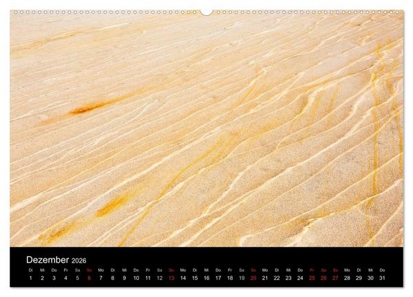 Produktbild: Sand und Stein 2026 (Wandkalender 2026 DIN A2 quer), CALVENDO Monatskalender