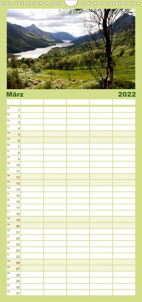 Produktbild: Familienplaner Western Highlands - Schottland (Wandkalender 2022 , 21 cm x 45 cm, hoch)
