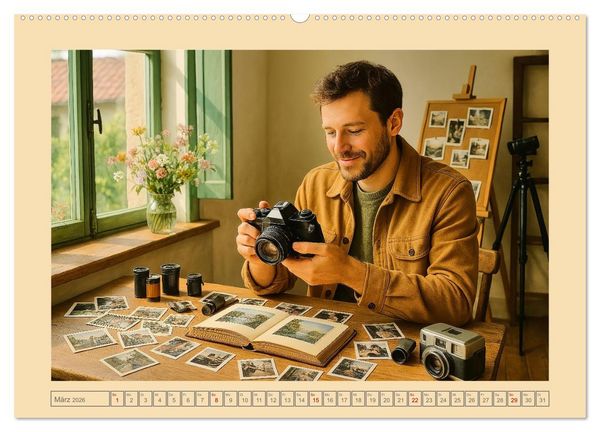 Produktbild: Hobbytr&auml;ume - Einblicke in Freizeit und Hobbys von den 50ern bis 80ern (hochwertiger Premium Wandkalender 2026 DIN A2 quer), Kunstdruck in Hochglanz