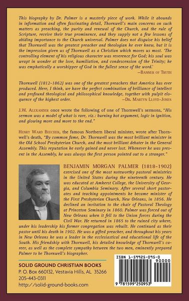 Produktbild: Life and Letters of James H. Thornwell