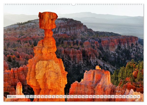 Produktbild: Bryce Canyon, Sunrise and Sunset points (High Quality Premium Wall Calendar 2026 DIN A2 landscape),CALVENDO 12 Month Wall Calendar
