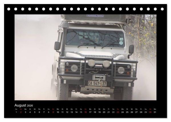 Produktbild: Land Rover Defender - Unterwegs in Afrika (Tischkalender 2026 DIN A5 quer), CALVENDO Monatskalender